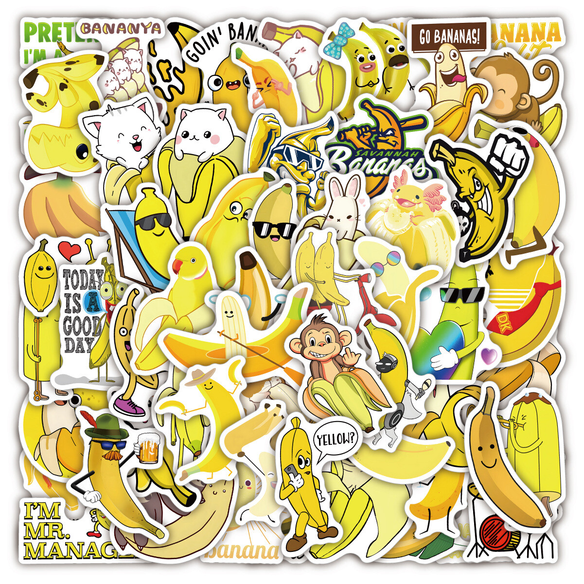 120Pcs Banana Sticker for Kids Adults Teens Girls Scrapbooking Water Bottles
