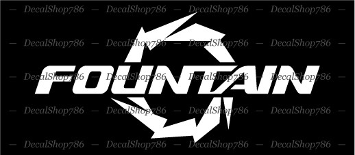 FOUNTAIN Boats – Outdoor Sports – CAR/SUV Vinyl Die-Cut Peel N’ Stick Decals