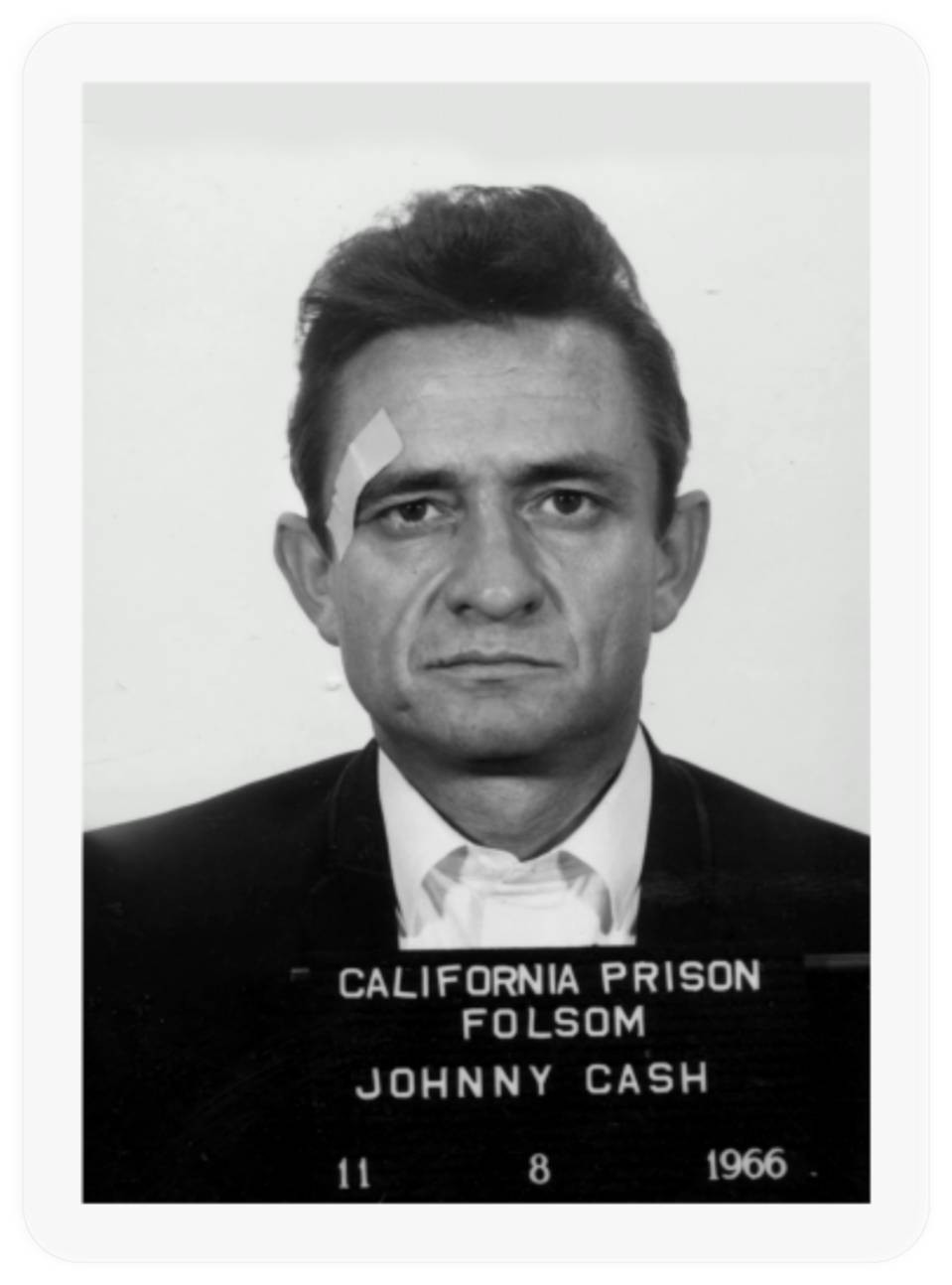 JOHNNY CASH Mugshot Kiss Cut Sticker *NEW* 2-1/2″ X 3-1/2″