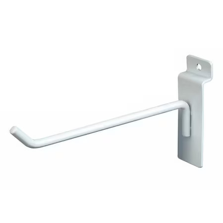 Econoco Ewh/H6 Semi-Gloss Hook 6″, White, 96Pk