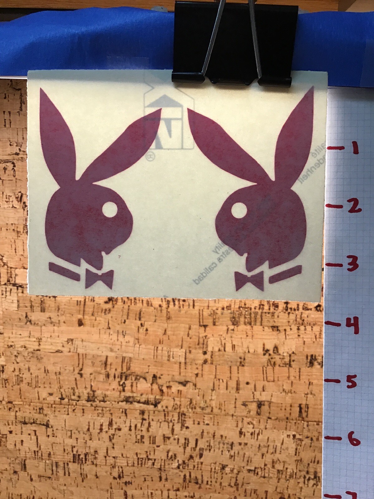 2 Playboy Bunnies – Red Vinyl Transfer Decal – Y7-1.4