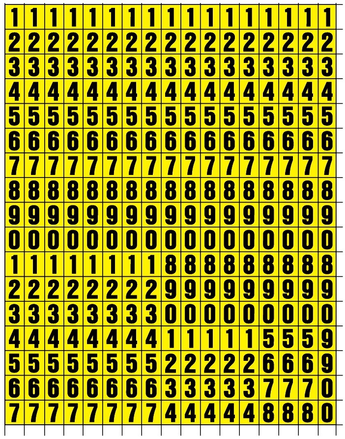 Stick on Vinyl Lettering, Numbers, Self Adhesive 1/2inch NUMBERS ONLY COMBO PACK