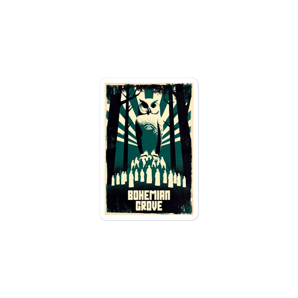 Bohemian Grove Elite Ritual Conspiracy Vintage Bubble-free stickers