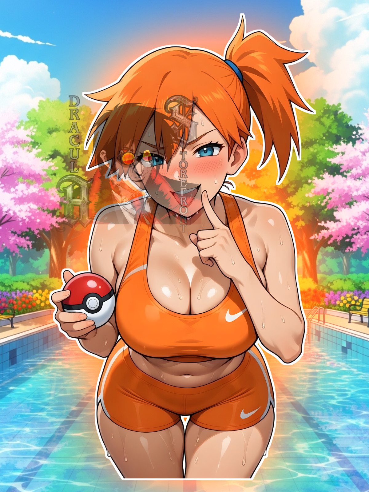 Adult Anime Waifu Pokemon Misty/ Kasumi 6″ Vinyl Sticker