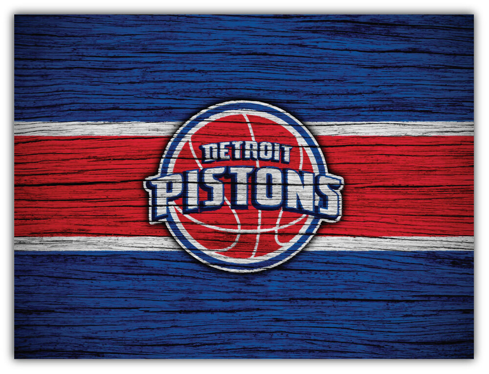 Detroit Pistons NBA Basketball Sport Logo Car Bumper Sticker Decal “SIZES”