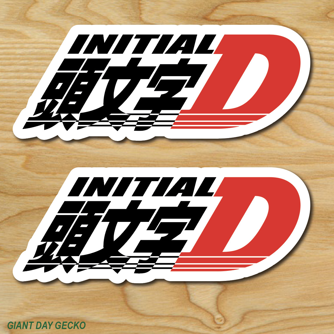 2X TWO Initial D Japanese JDM Drift car Laptop Wall Sticker Decal Stickers USA