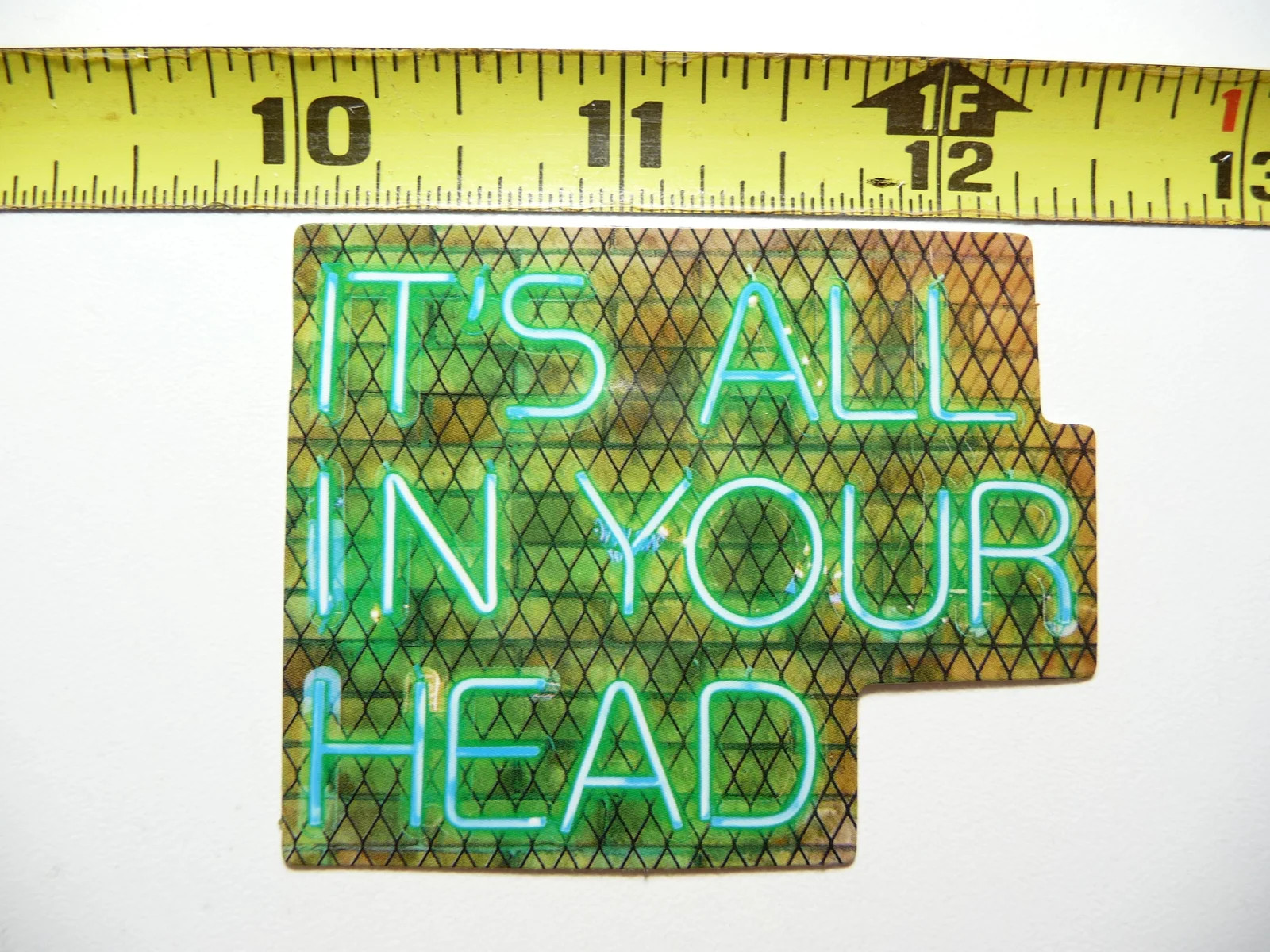 IT’S ALL IN YOUR HEAD SMALL STICKER DECAL SCRAPBOOKING POSITIVE MOTIVATE WORDS