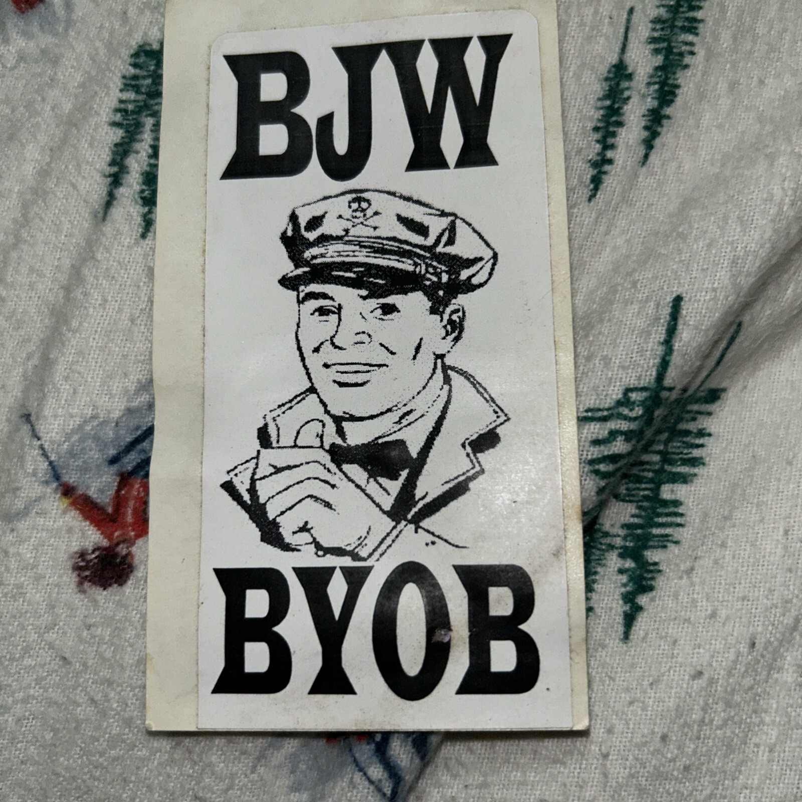 BJW BYOB Sticker 4 X2 Inches