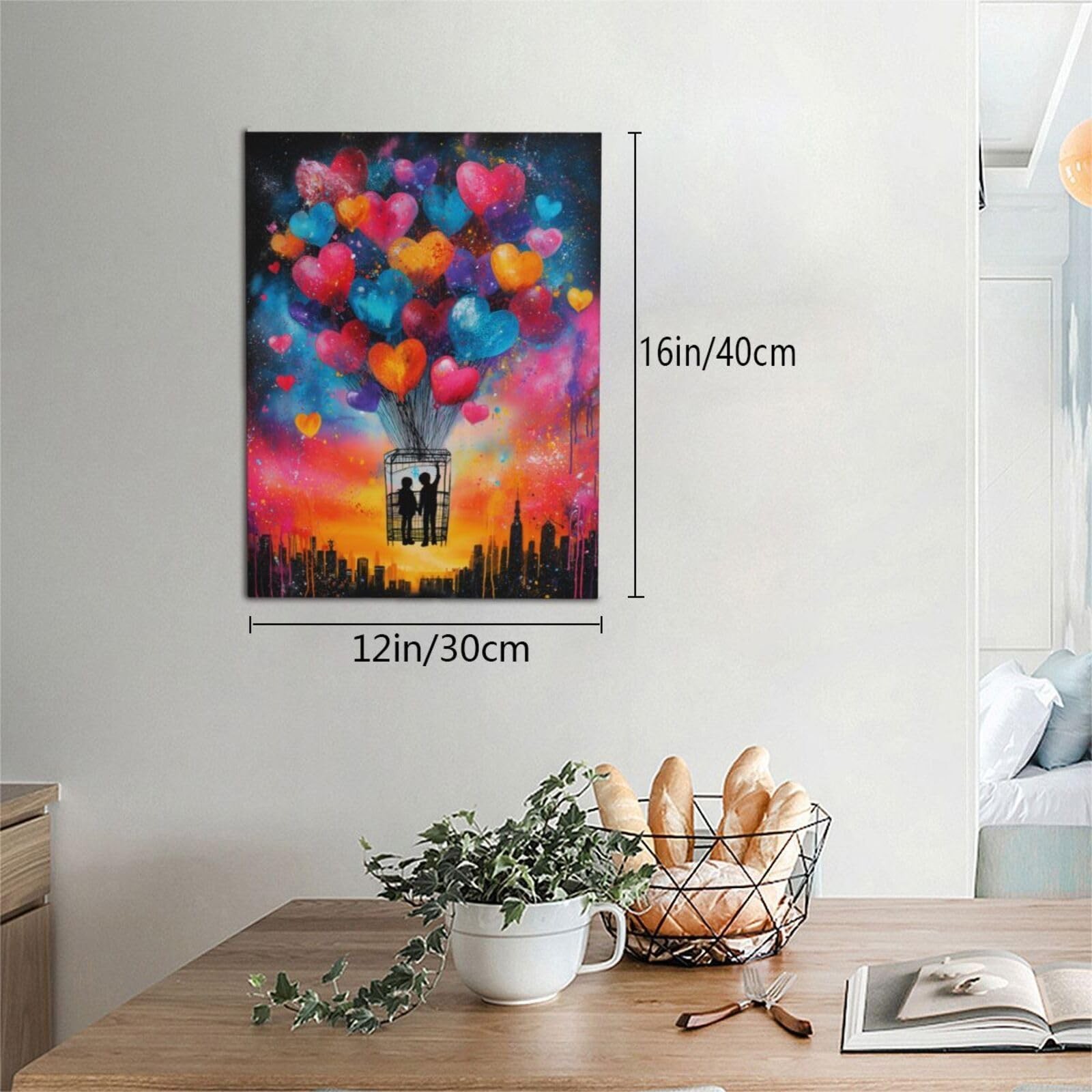 Banksy Street Graffiti Wall Art Balloon Canvas Wall Decor Pictures Paintings …