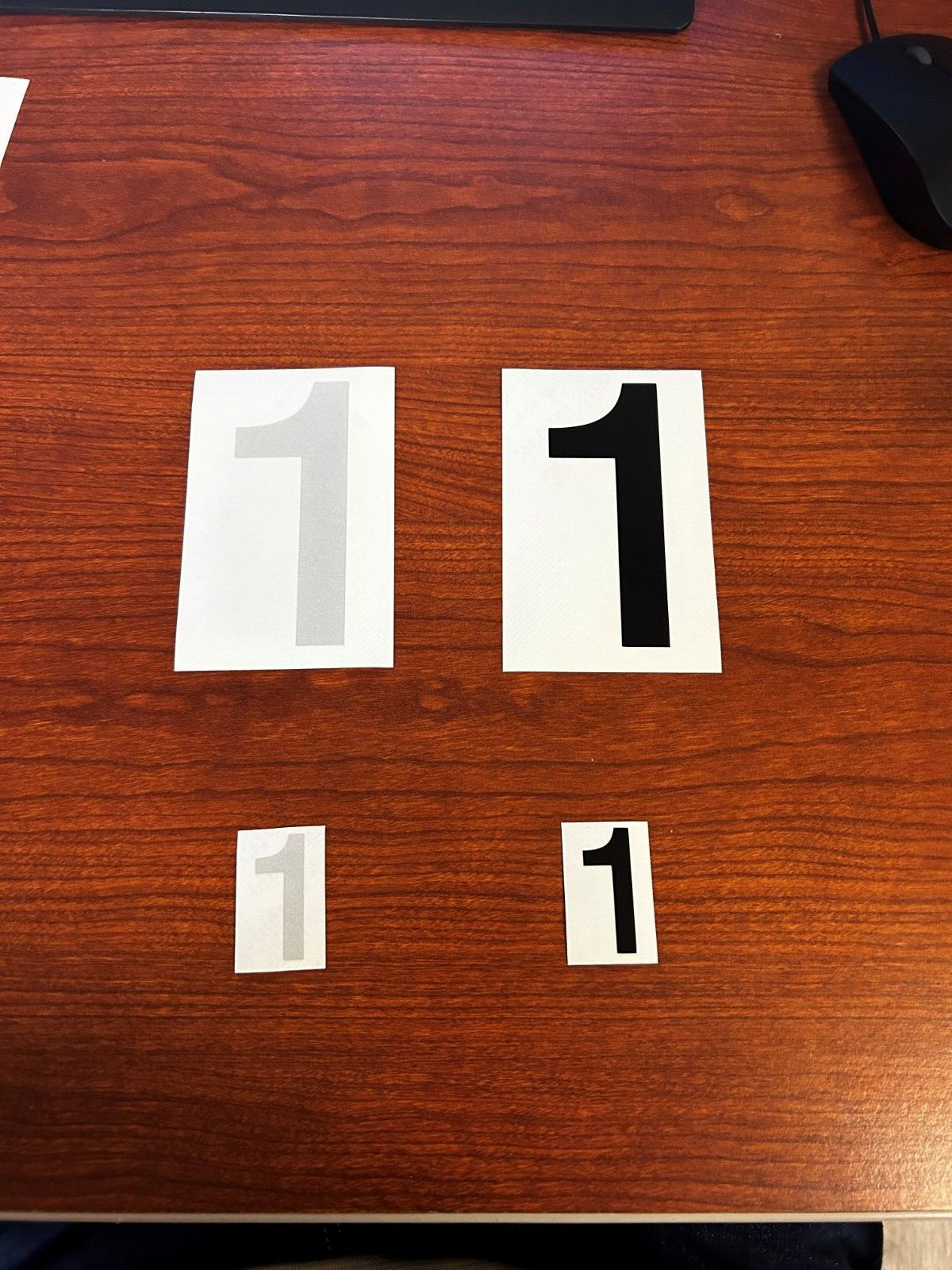 3M Reflective Numbers – 1.5″ and 4″ Sizes – Black and White Variations
