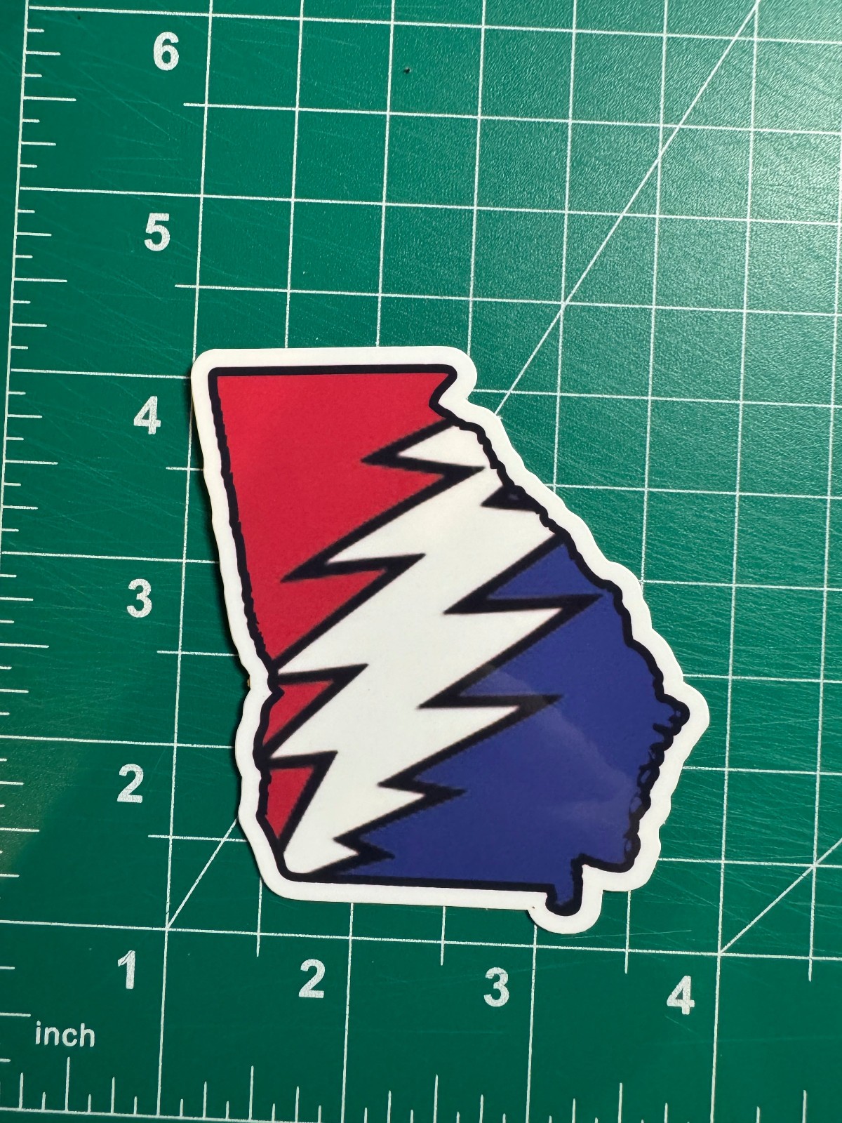 Georgia Stealie – Grateful Dead – Laminated Vinyl Sticker 3″x3″