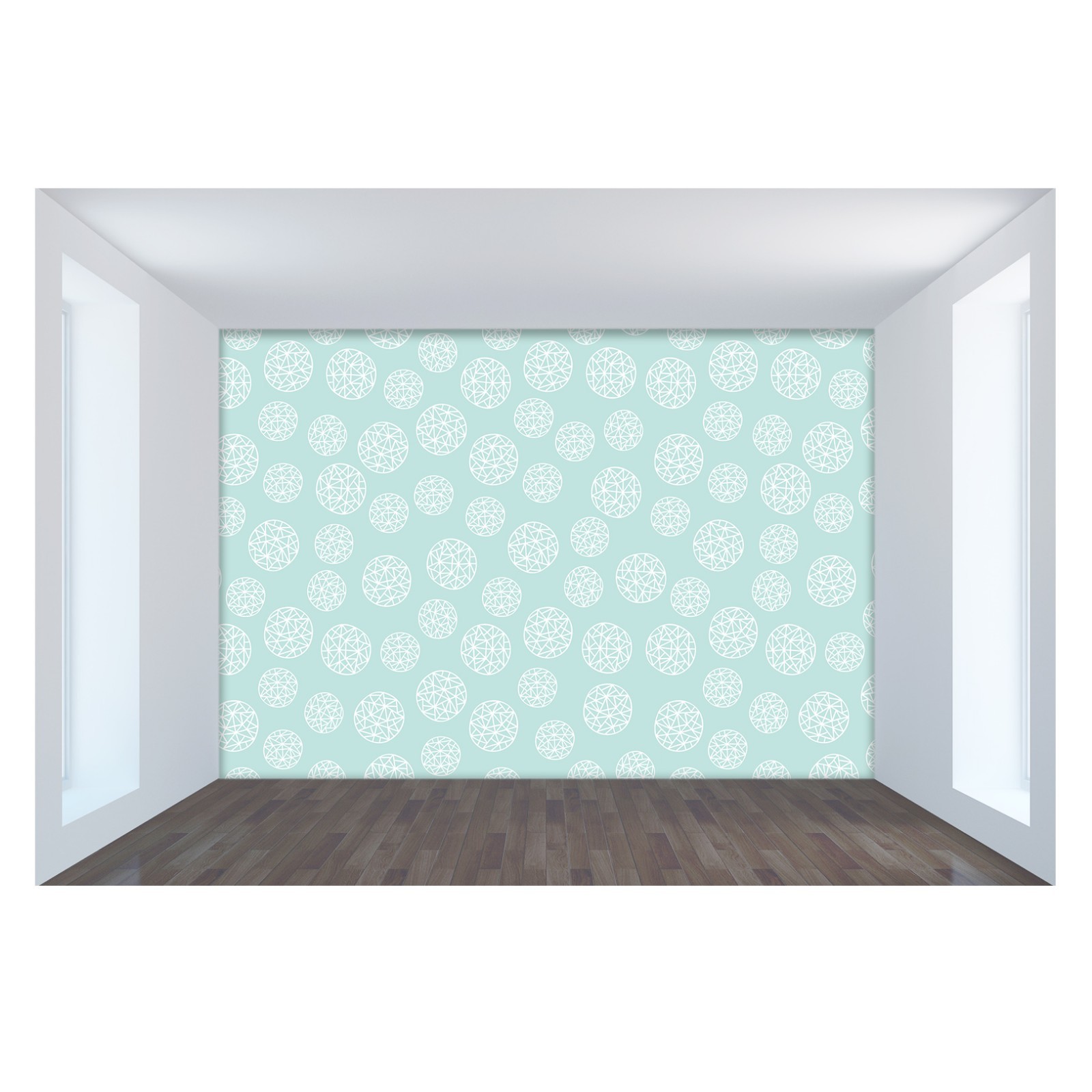 3D Blue Round Floral 611 Wallpaper Mural Wall Print Decal Indoor Murals AU Lemon