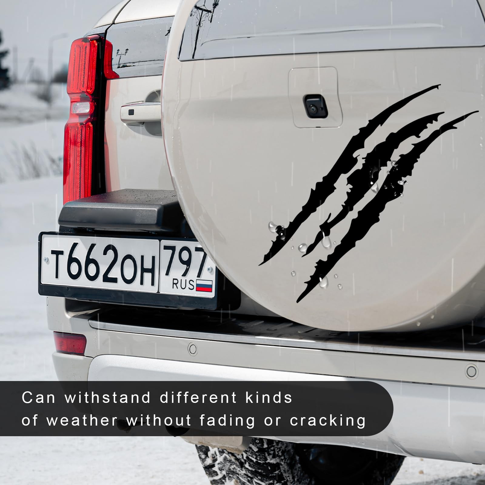 Claw Mark Decals for Car, Headlight Sticker Waterproof Vinyl Exterior Decor