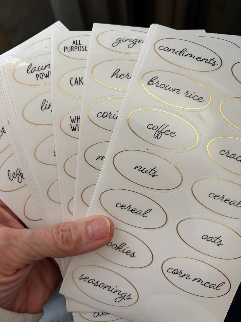 Recollections Clear Oval Household Label Stickers preprinted
