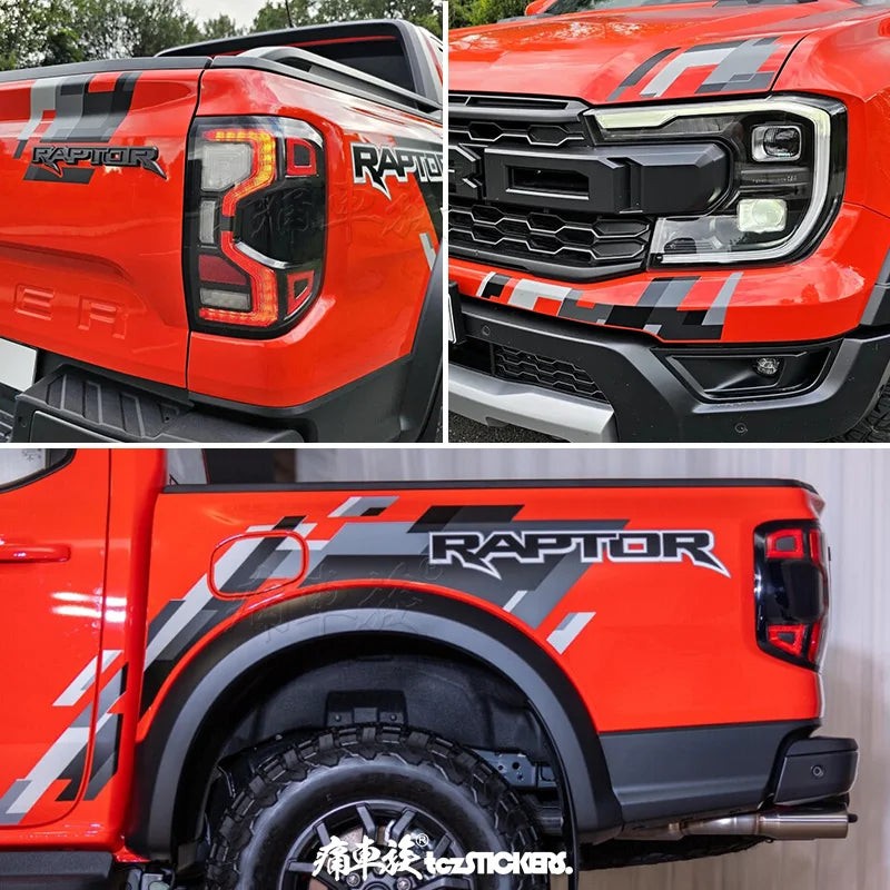 Aftermarket Body & Rear Trunk Exterior Decal for Ford Ranger Raptor (2024) | Cus