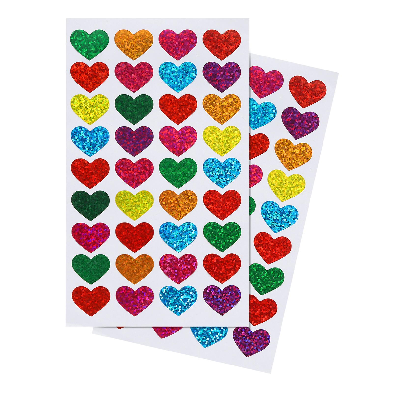 Heart Stickers 0.75 Inch, 10 Sheets Self Adhesive Heart Shaped Sticker Decals