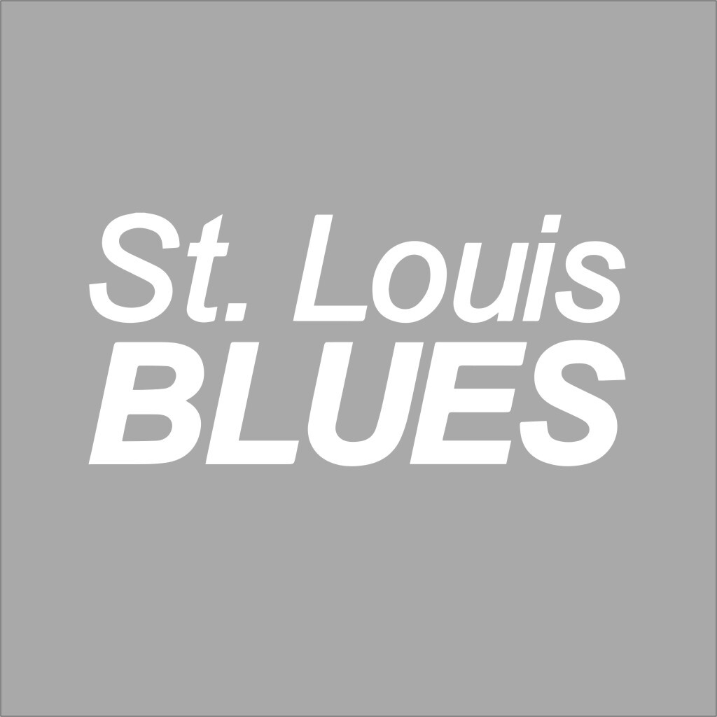 ST Louis Blues #6 NHL Team Logo 1 Color Vinyl Decal Sticker Car Window Wall