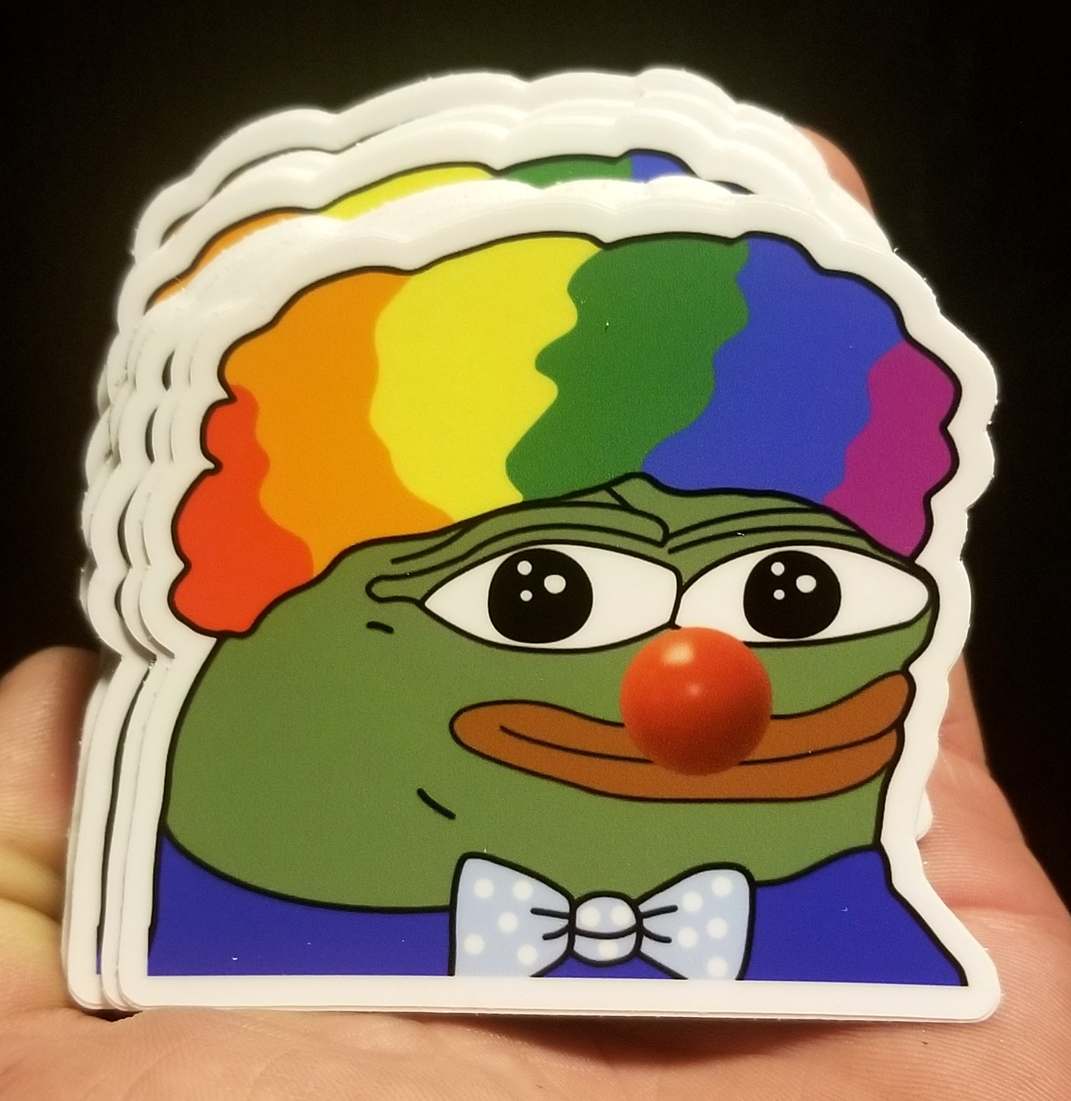 (10) Honkler CLOWN WORLD Vinyl Decals! Custom Pepe clown stickers 8ch 4chan honk