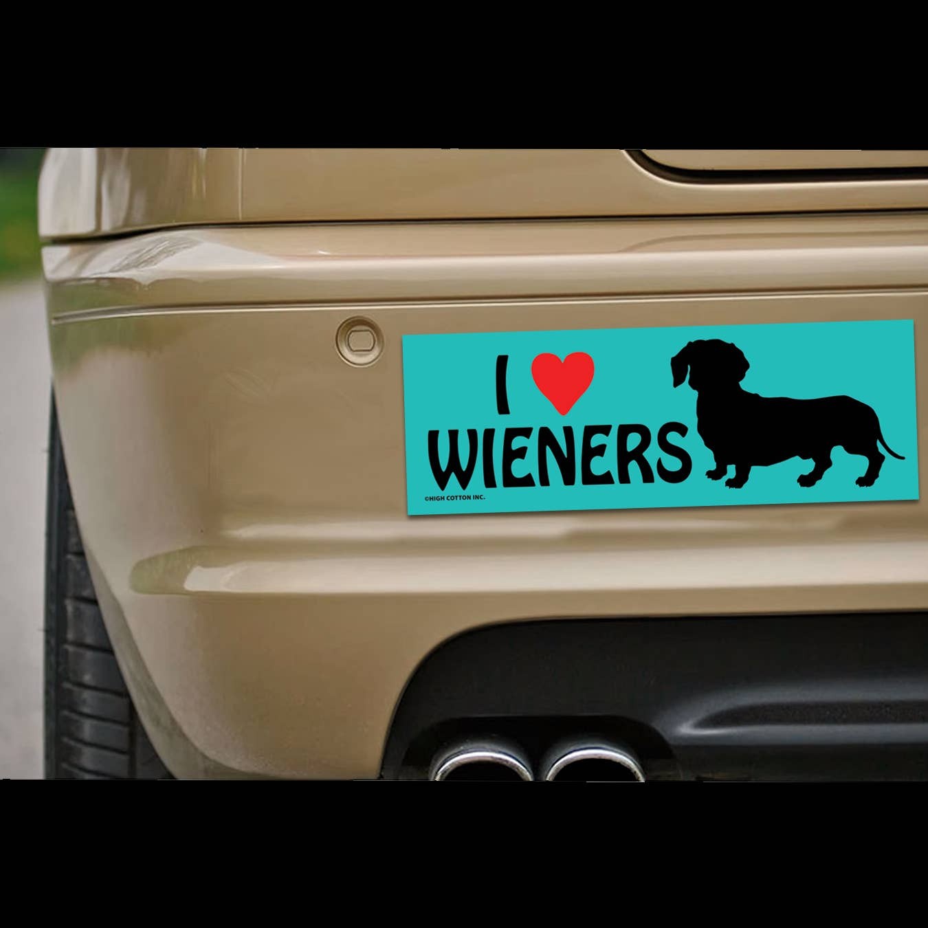 “I ❤️ WIENERS” 😂🌭 LOL Funny Dog Bumper Car Fridge Magnet | Made in USA