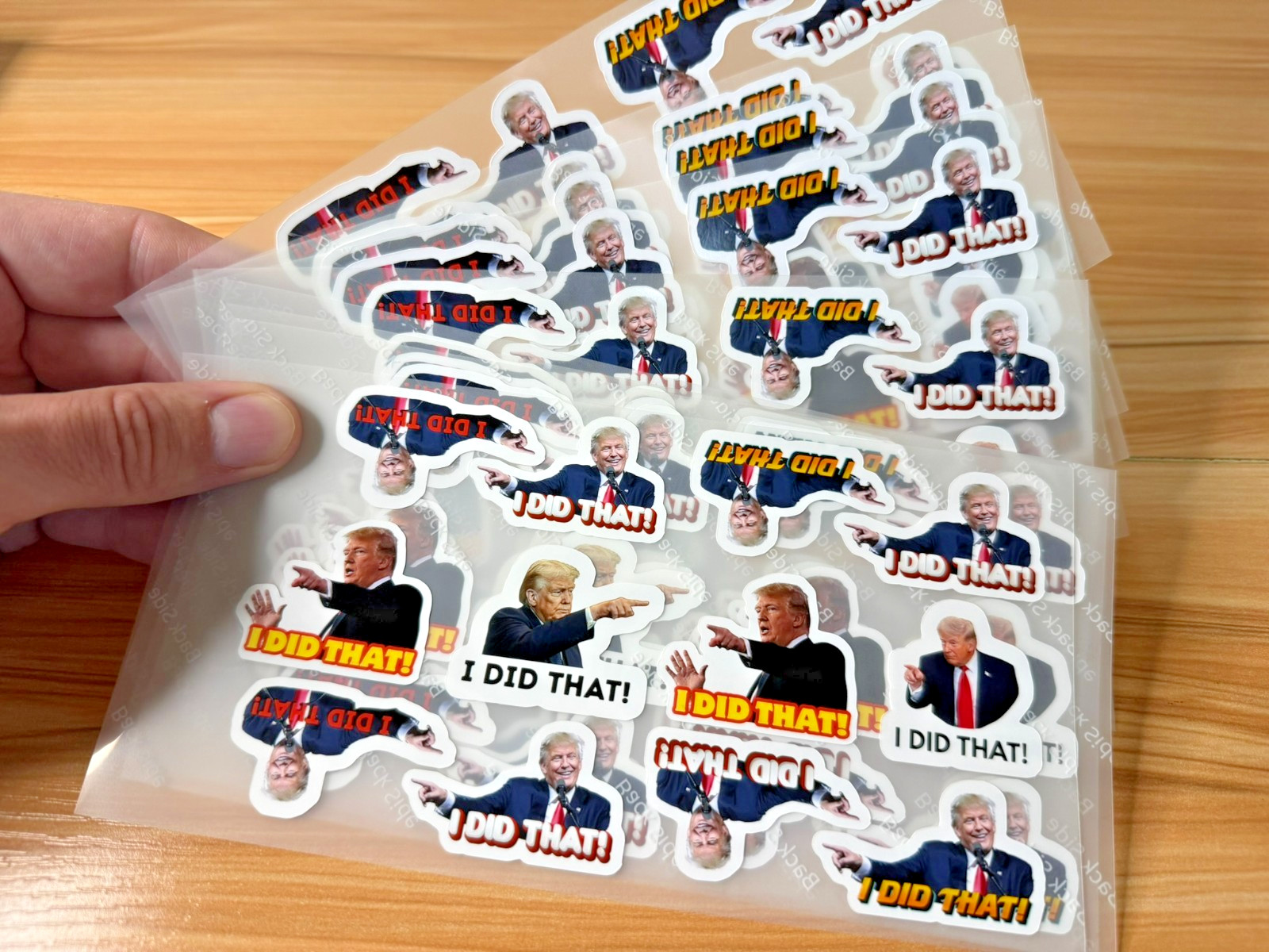 Trump “I DID THAT” Stickers 100pcs Mixed Political Vinyl Decals for Gas Pump 1″