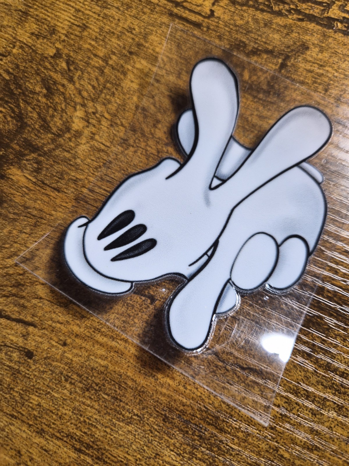 LA Mickey Mouse Hands 3″ Tall High Quality UV DTF Raised Decal Sticker