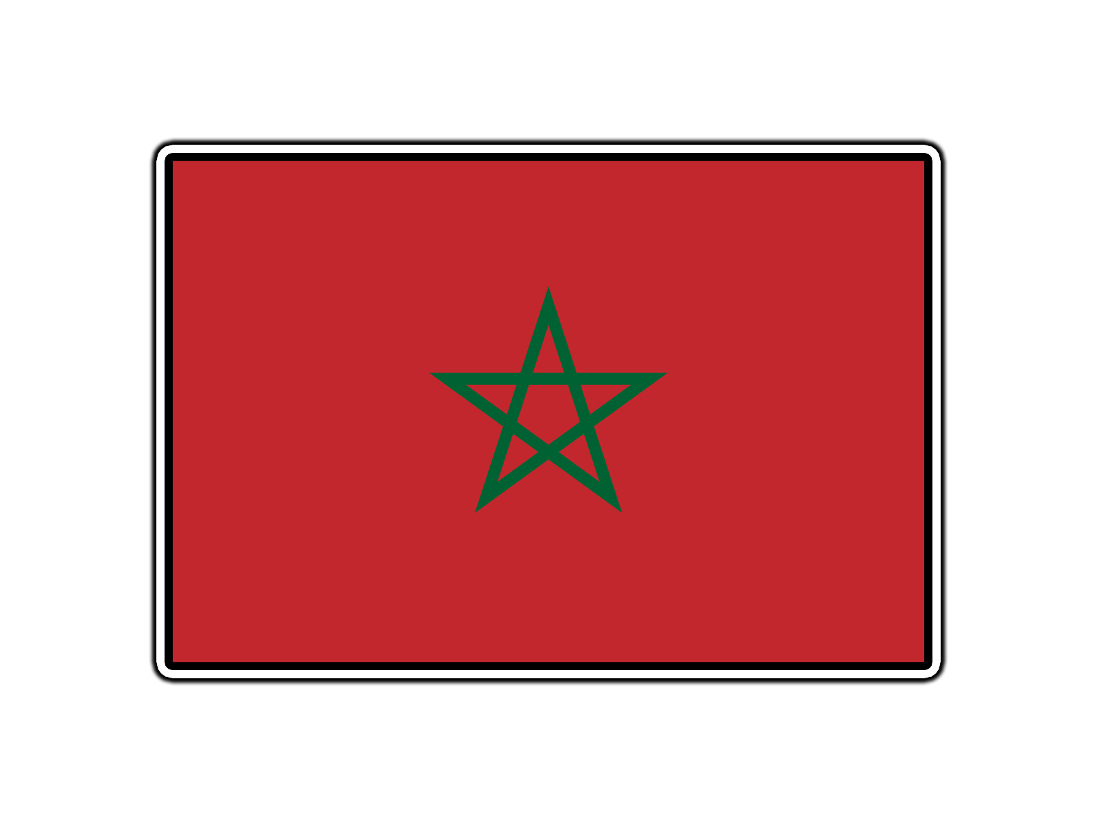Morocco Flag World Country Sticker Waterproof Vinyl Decal Die-Cut Car Laptop