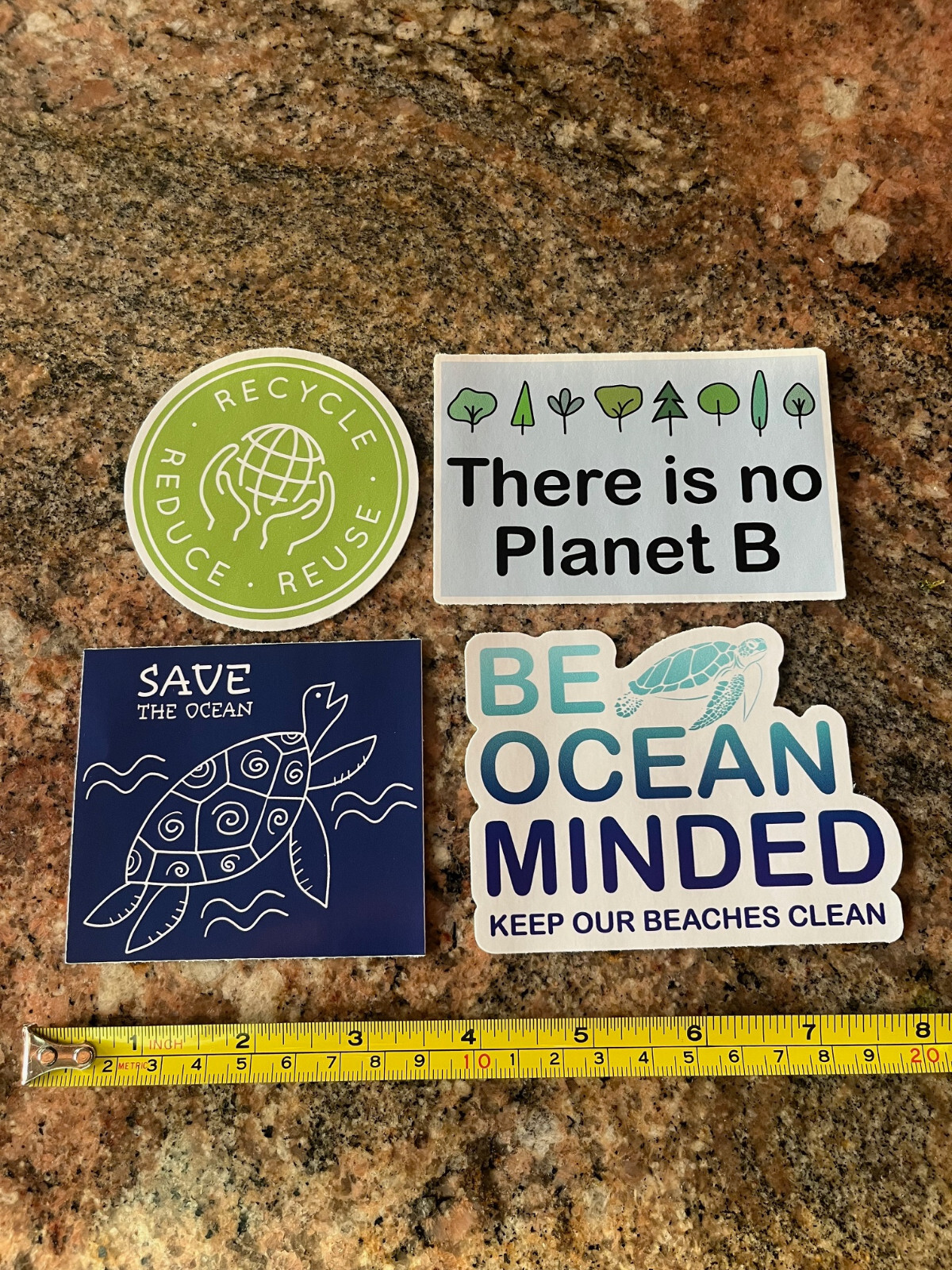 Earth and Ocean Minded Pack / Lot – Save the Ocean, Earth Day, 12 vinyl decals