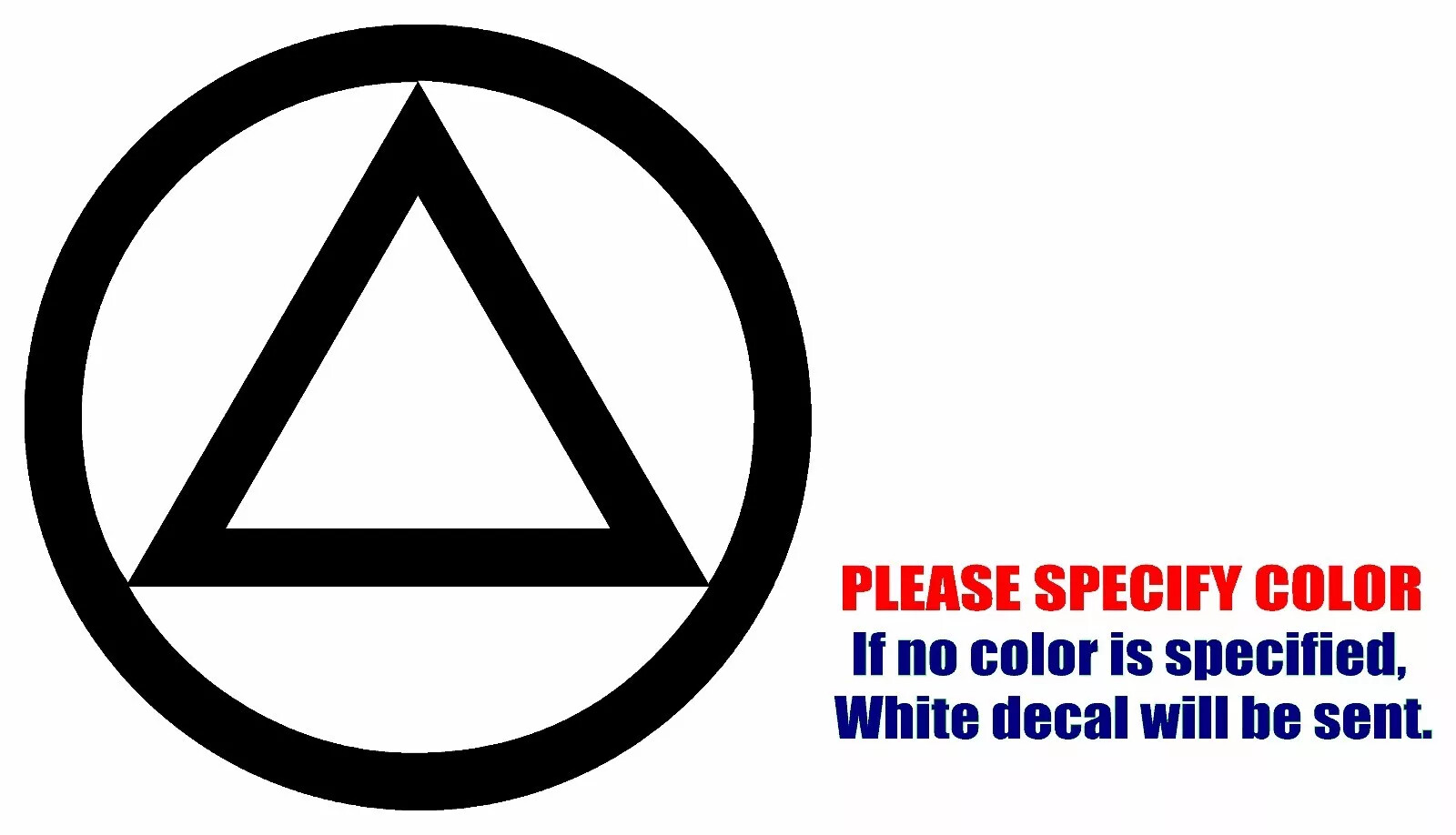 Alcoholics Anonymous symbol Vinyl Decal Sticker Car Truck window Various Sizes