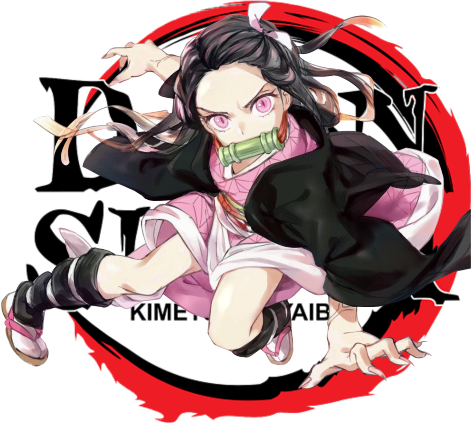 Demon Slayer Nezuko Logo sticker weatherproof bumper vinyl decal