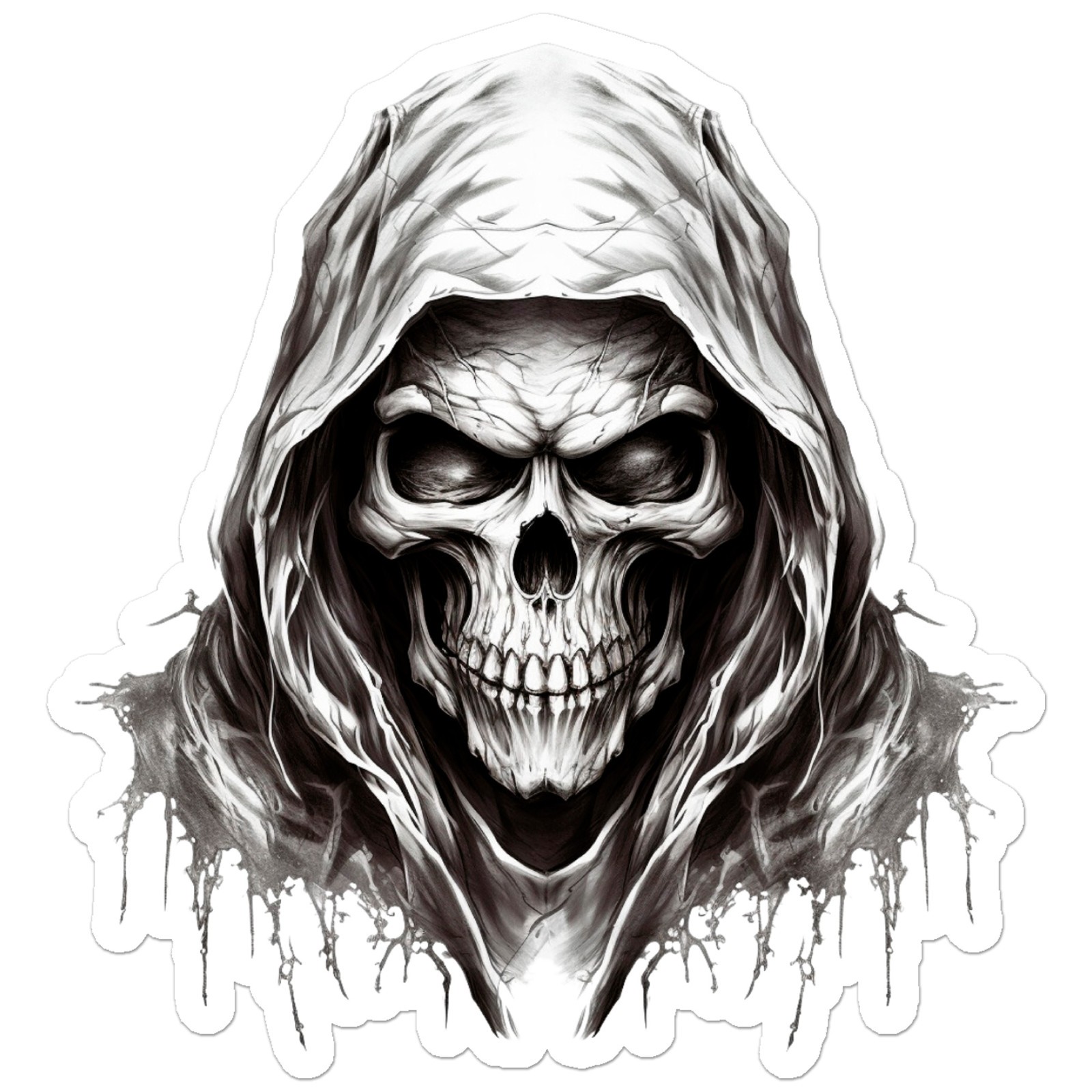 Grim Reaper Death Skull – Vinyl Decal Sticker – Car Window Laptop – ebn11038