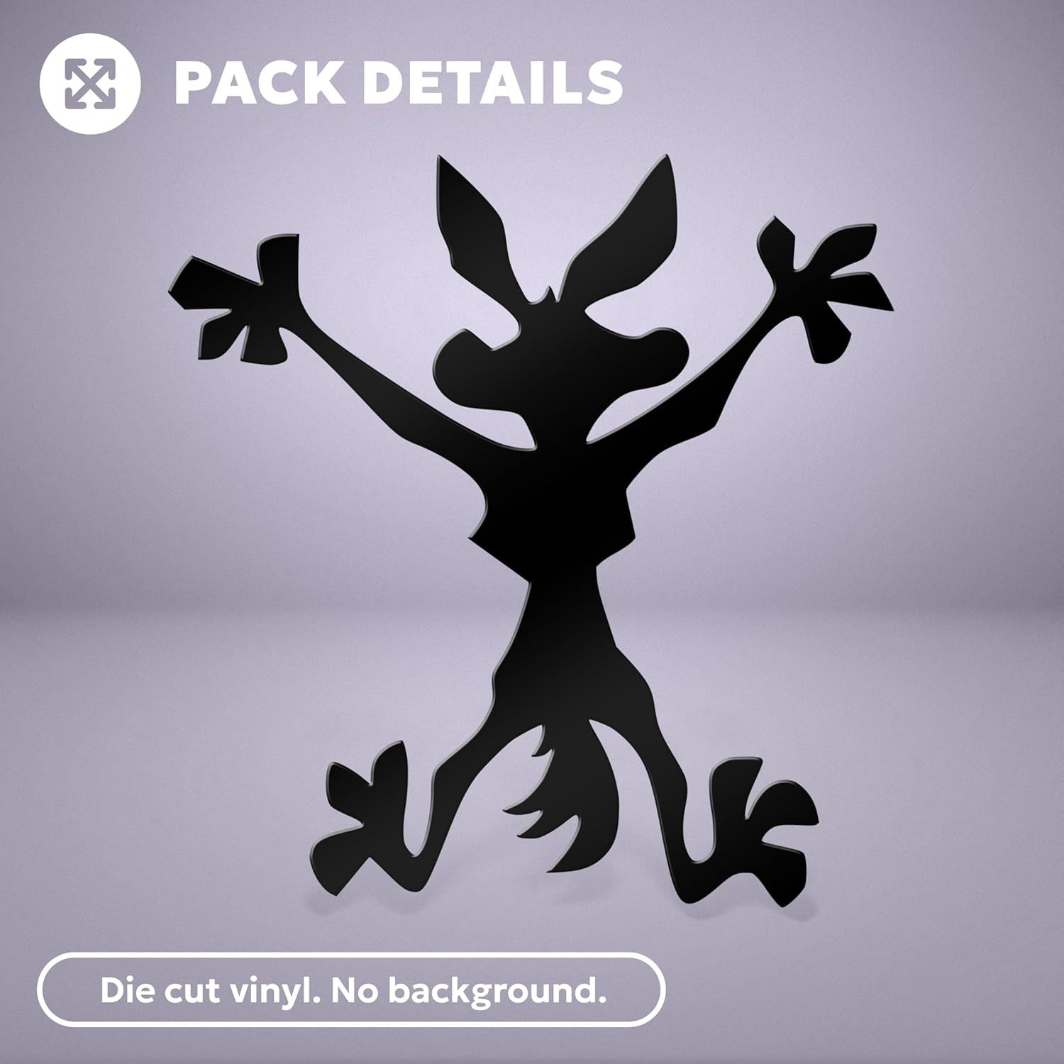 Wile E Coyote Crash Decal Sticker – Funny Vinyl Dent Cover for Cars (Various Siz