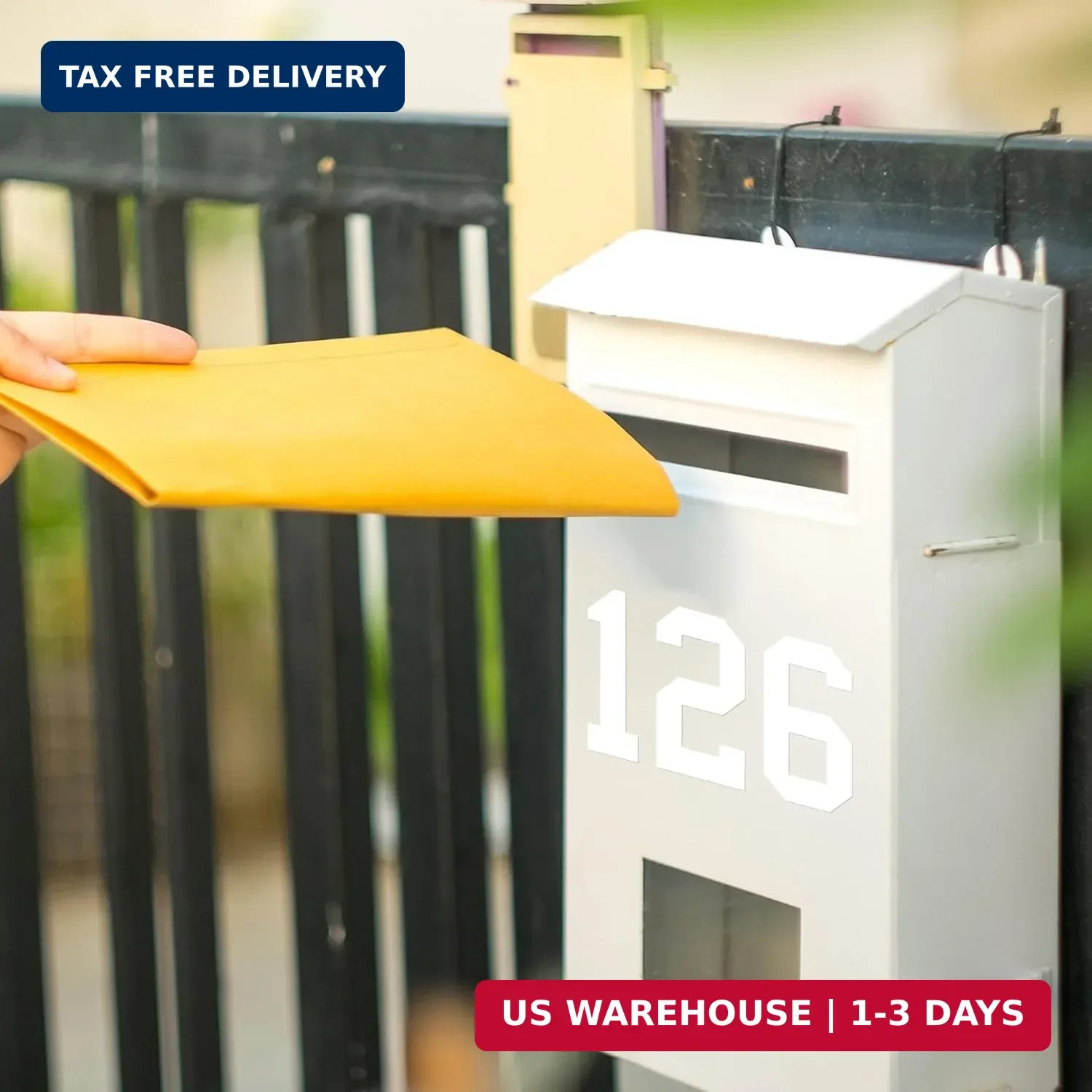TaoBary 8 Sheets Mailbox Numbers Stickers Waterproof Vinyl Number Stickers Self