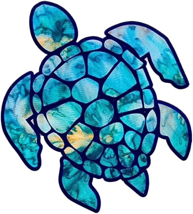 Ocean Sea Turtle Decal Waterproof Vinyl Sticker for Car Window Tumbler 5 H”