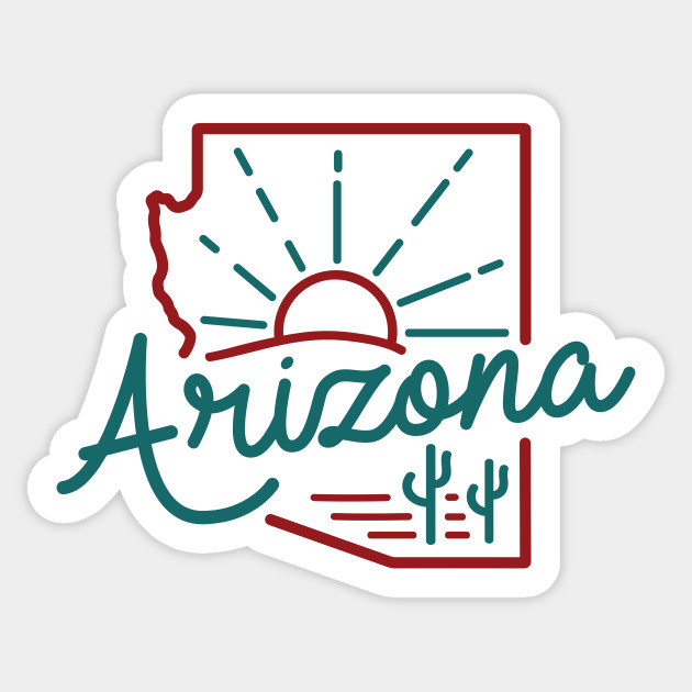 Arizona Line Art Graphic Sketch Home Vinyl Decal Laptop Car Bumper Wall Sticker