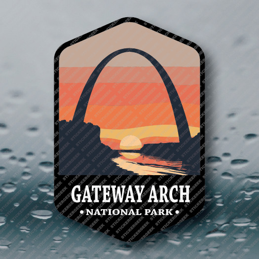 US National Park GATEWAY ARCH MISSOURI Vinyl Sticker Outdoors Camping Hiking