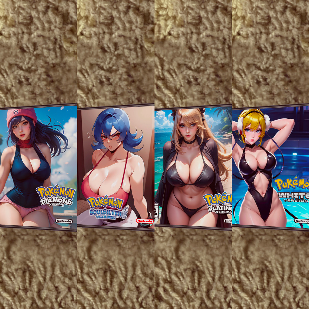 COVER ARTS ONLY POKEMON DIAMOND PLATINUM | B & W | HGSS | B2 &W2 NO CASE NO GAME