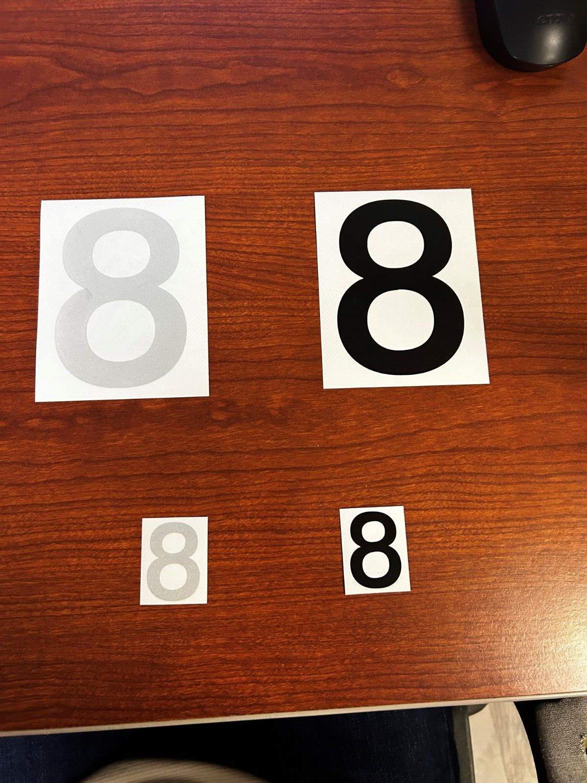 3M Reflective Numbers – 1.5″ and 4″ Sizes – Black and White Variations