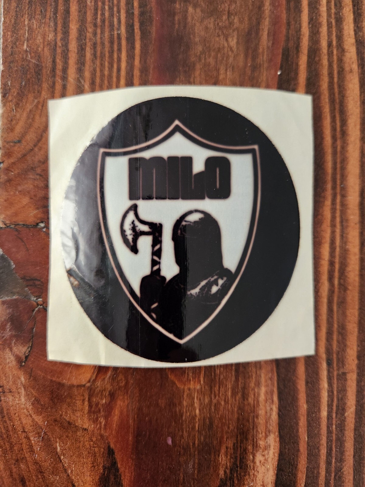Vintage Armored Knight Sticker MILO Unknown Rare Unique 3×3″