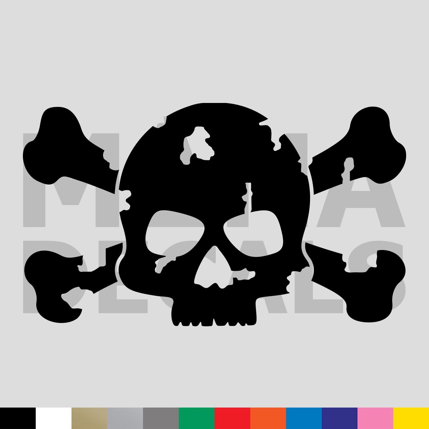 Skull and Crossbones Distressed Vinyl Die Cut Decal Sticker – Pirate Poison