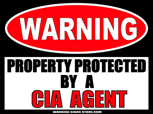 CIA Agent Funny Sticker Central Intelligence Agency Warning Decals 2-pack WS256