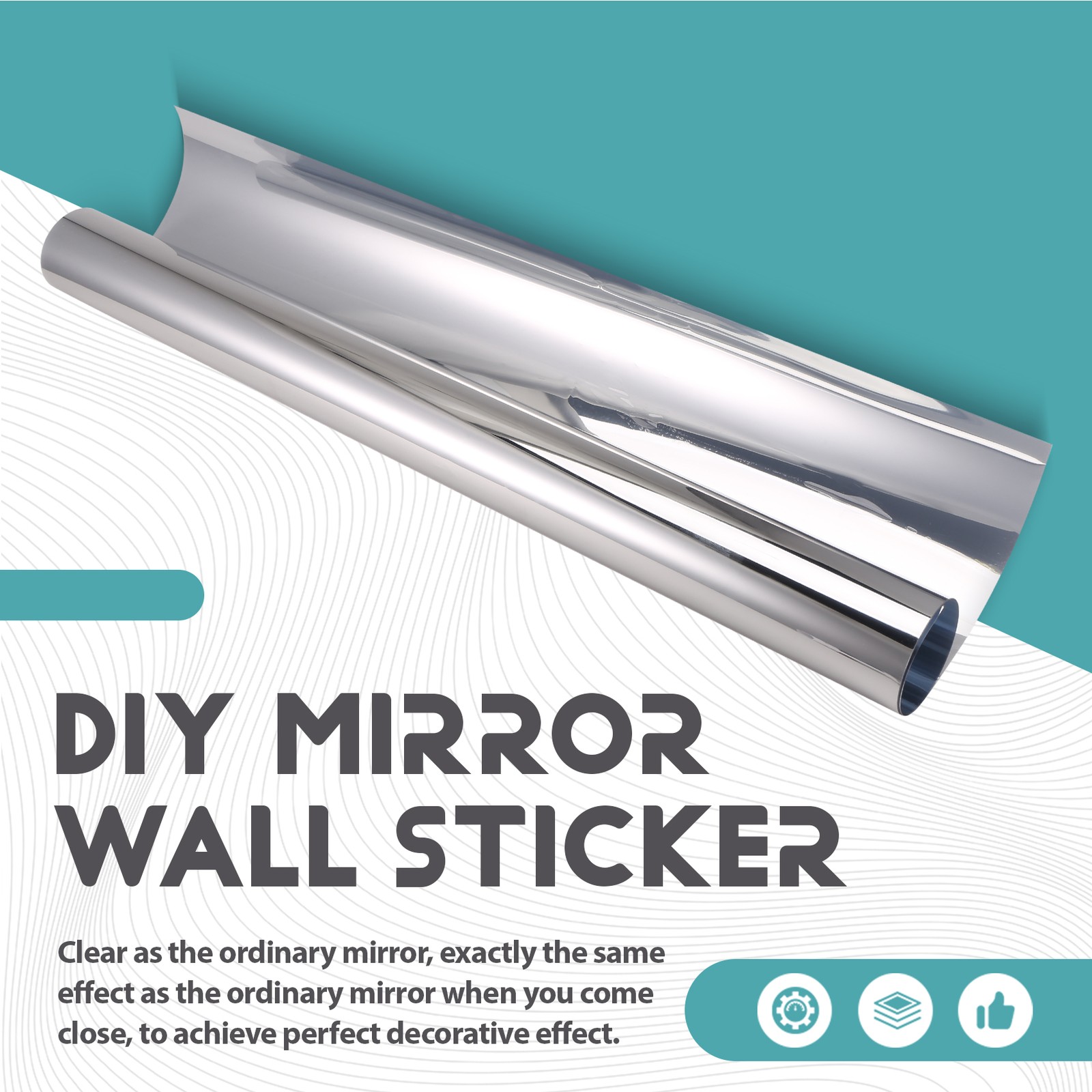 Wall Sticker Rectangle Self Adhesive Room Decor High Quality Furniture9926
