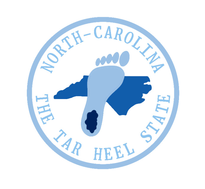North Carolina – Tar Heel State Vinyl Decal 4″ Car Windows Laptop Cups Tumblers