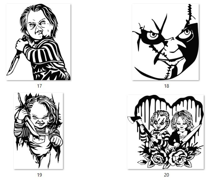Horror Theme Decals 5″