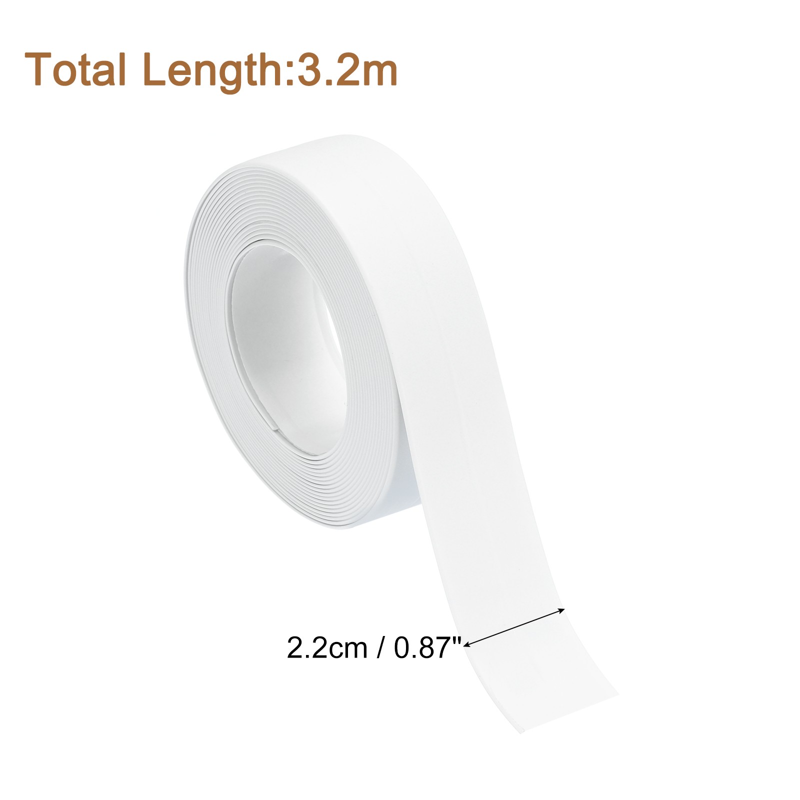3 Rolls White Caulk Strip Waterproof, 0.87″ x 10.5Ft Bathtub Caulk Sealing Tape