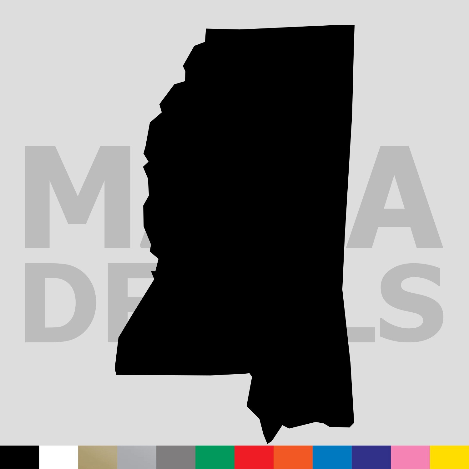 Mississippi Vinyl Die Cut Decal Sticker – MS State Outline