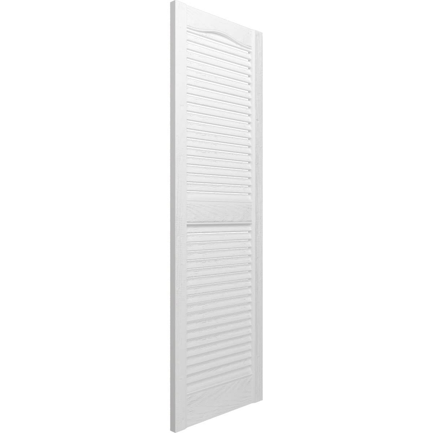Ekena Millwork LL1S12X02500BW Lifetime Vinyl Standard Cathedral Top Center Mu…