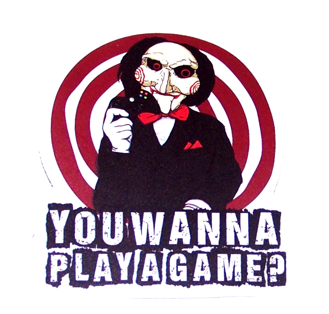“SAW” Cut Sticker Decal Movie Horror Film JIGSAW