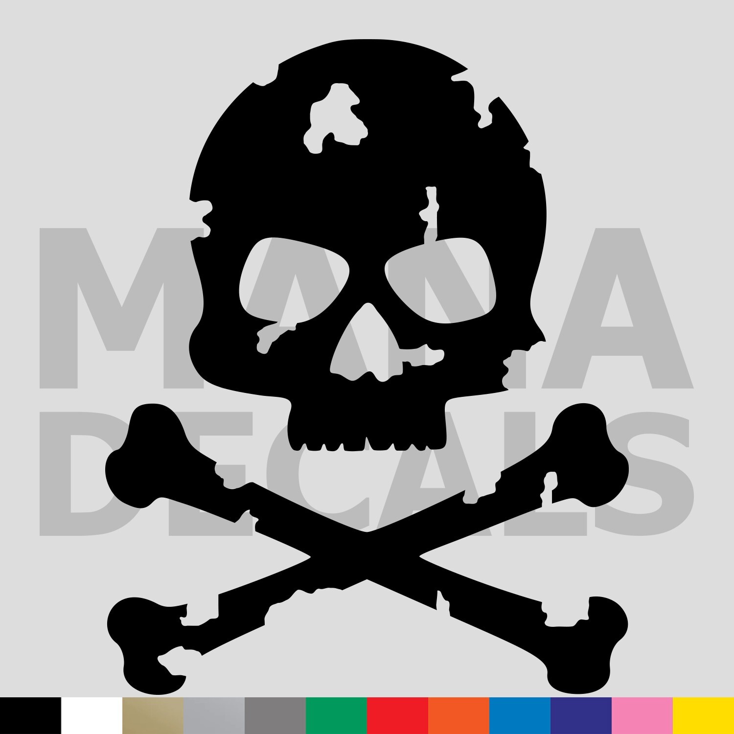 Skull and Crossbones Distressed Vinyl Die Cut Decal Sticker – Pirate Poison