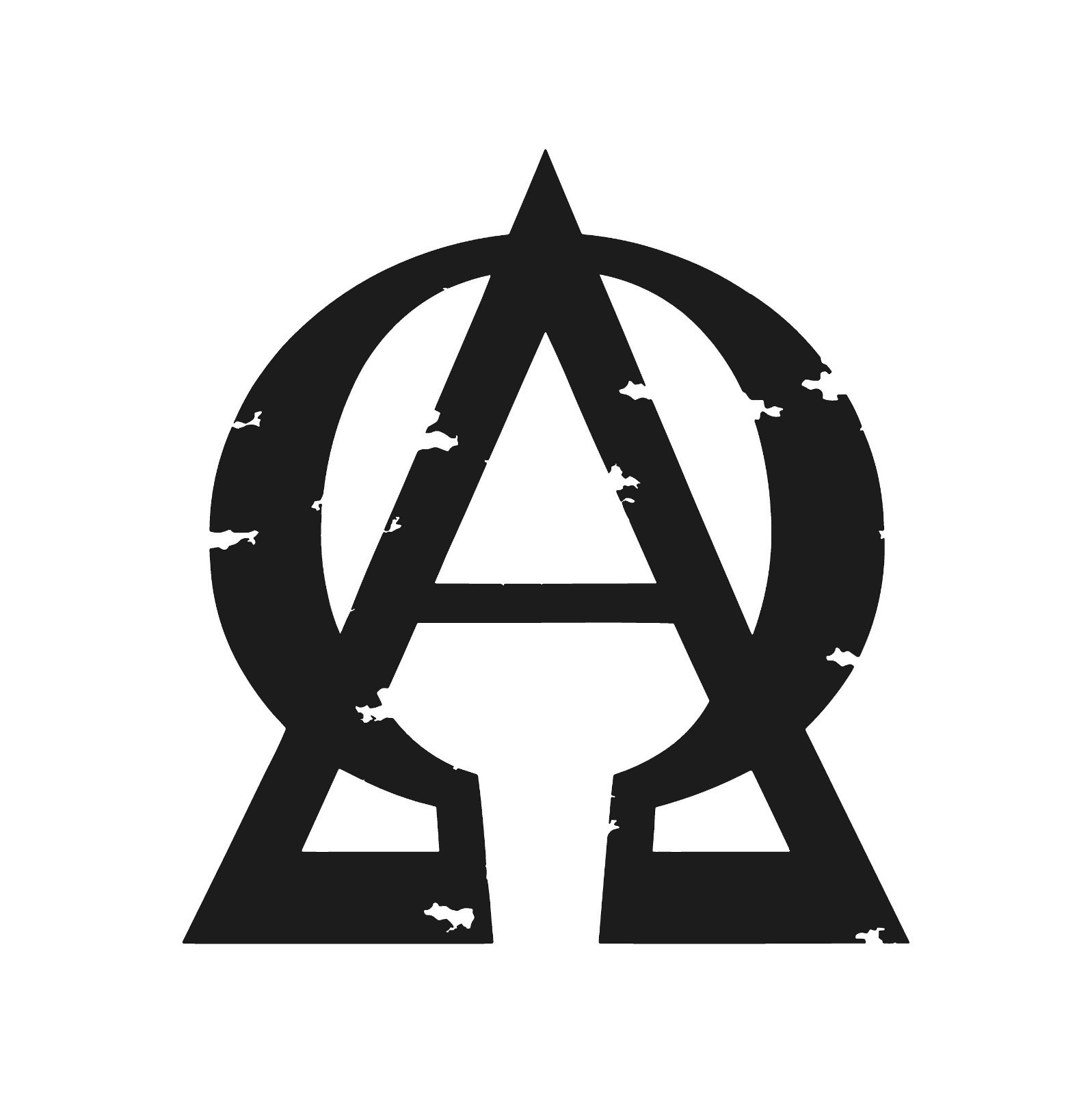 Distressed Alpha Omega Intertwined Vinyl Decal Unity Eternity symbol Sticker