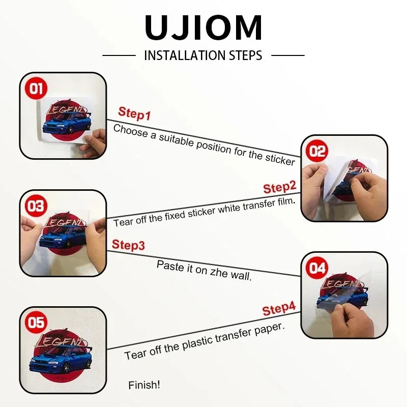 UJIOM 13cm Cute Dog Tear Wall Stickers Funny Sofa Wall Wardrobe Chambre